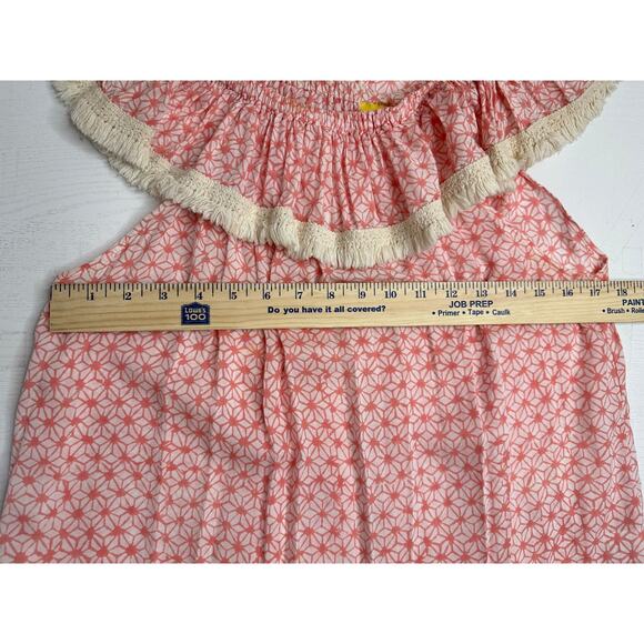 Roberta Roller Rabbit Pink Sleeveless Blouse Daisy Print Bohemian Summer S - Picture 7 of 8